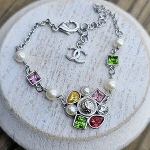Gems & Pearls Bracelet (Stamped)
